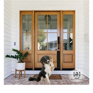Deck the Door Decor Dog Scratch Door Protection Plate, Satin Black, 30 x 4-in